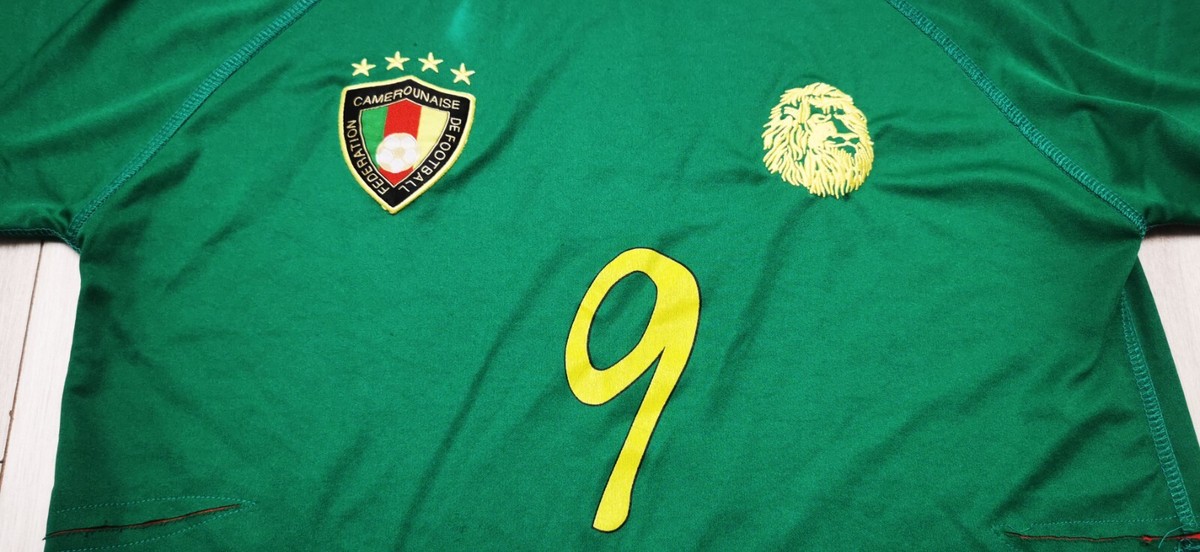 Cameroon Samuel Eto'o #9 Retro Soccer Jersey Green Home Men