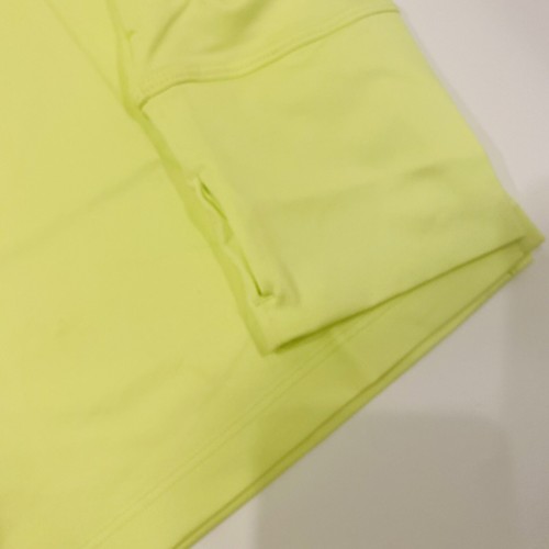 Maglietta Ploton ""Warm Up"" 1⁄4 cerniera Performance Sunny Lime, Nuova con etichette - Taglia media da uomo - Foto 10 di 17