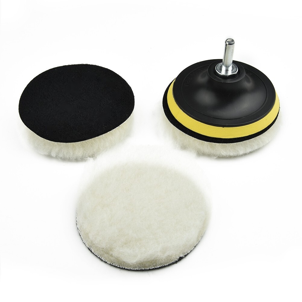 5X/set 4Inch Buffing Polishing Pads Wool Wheel Mop Kit For Car Polisher
