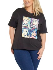 Disney Ladies Black Princess 100% Cotton T-Shirt Top - BNIP