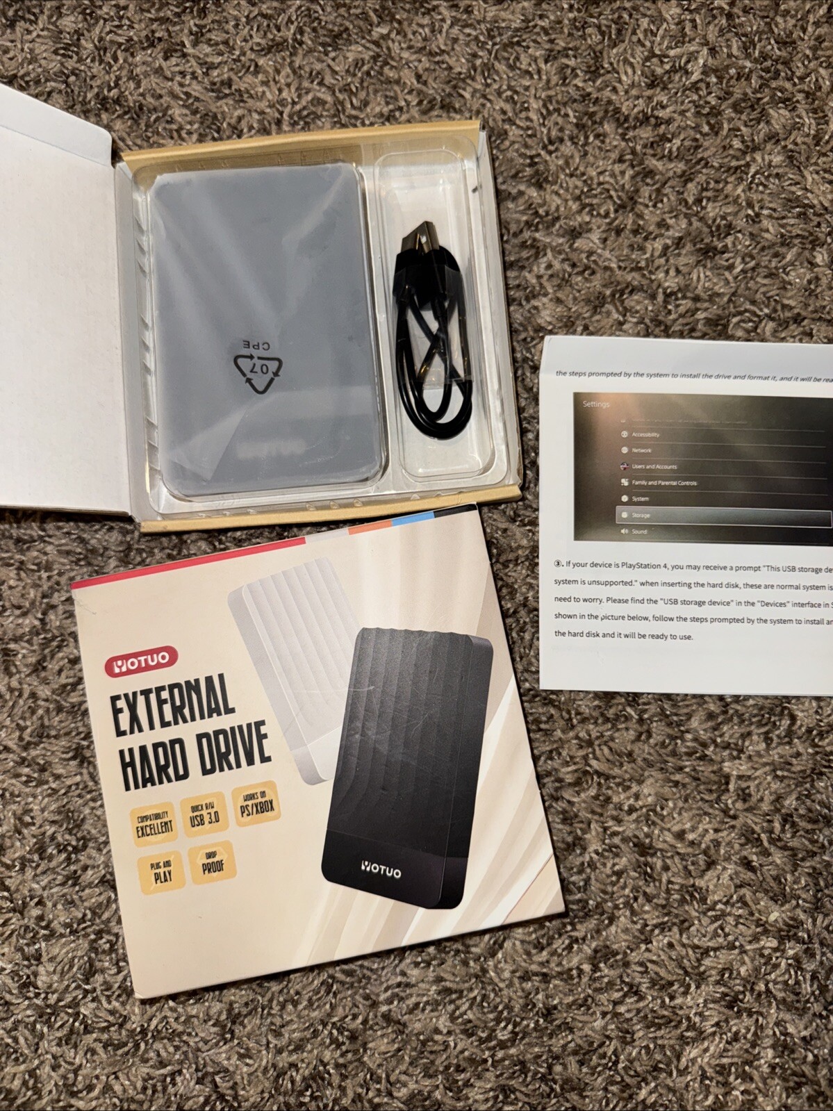 Portable External Hard Drive 1TB Storage Expansion Mobile HDD USB 3.0 for PC,...-image