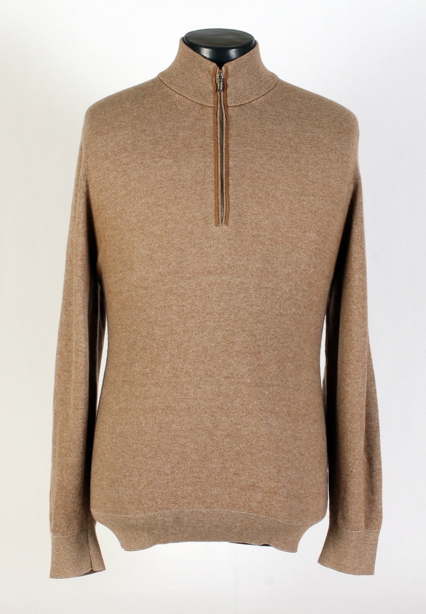 トップス LORO PIANA VICUNA BABY CASHMERE Loro Piana Vicuna Vicuña / Baby Cashmere Zip Sweater - 2XL