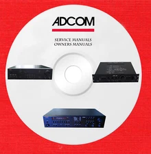 Adcom Audio Repair Service owner manuals on 1 dvd in pdf format 