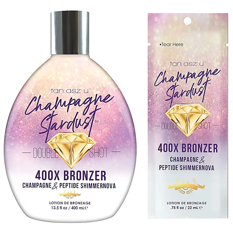 Tan Asz U CHAMPAGNE STARDUST 400X Bronzer Champagne & Peptide Shimmernova 400ml