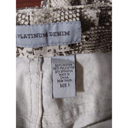 Pantalone donna denim Chico's Platinum stampa serpente caviglia taglia M - Foto 4 di 8