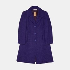 Libra Overcoat / Size M / Womens / Purple / Wool Blend