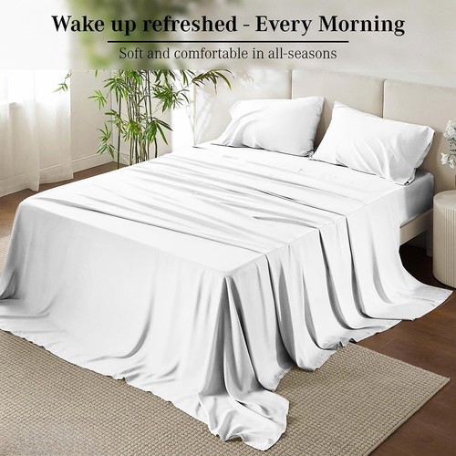 New-700 Thread Count Egyptian Cotton Sheets King Size, 4Pc Sheet Set - Picture 3 of 6