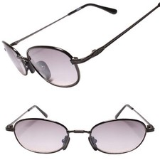 Genuine Vintage 90s Y2K Pop Culture Eclectic Vibes Gunmetal Oval Sunglasses