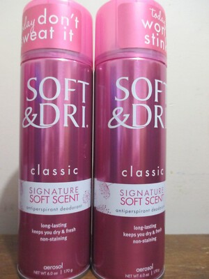 2x Soft &amp; Dri Classic Signature Soft Scent Antiperspirant Deodorant ...