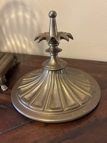 21" RARE BERMAN VINTAGE COVERED URN/LID~Hand crafted Bronze & Crystal~Claw feet - Picture 5 of 15