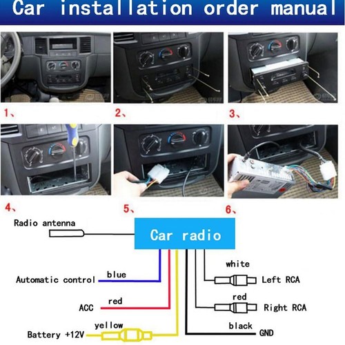 Av252 Bluetooth Car Receiver With Fm Radio Usb Aux Mp3 Playback 2 Speakers - Picture 6 of 8