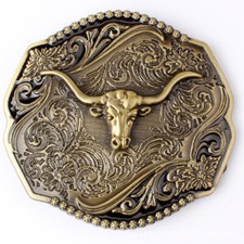 Longhorn Bull Belt Buckle for Men- Western Rodeo Texas Cowboy Large Belt Buckles