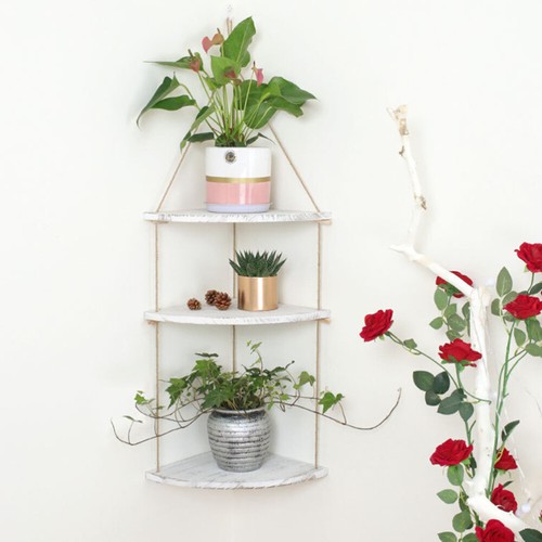 Nordic Style Wall Flowerpot Flower Pot Board 3 Tier Window Shelves - Picture 2 of 12
