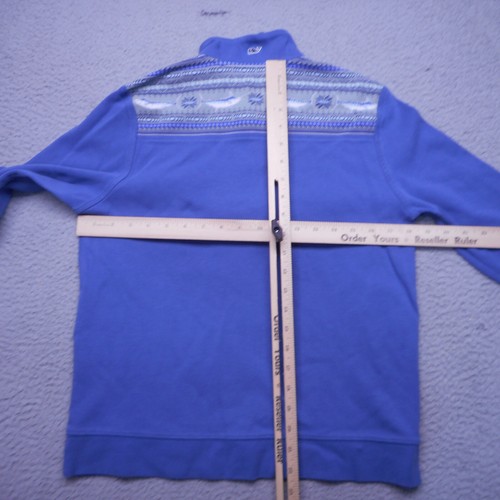 Suéter Vineyard Vines Mujer Grande Azul Ballena Pez Espada Rendimiento Pullover - Imagen 10 de 12