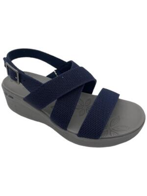Skechers Pier-Lite Vegan Washable Sling-Back Wedges Night Owl Navy | eBay