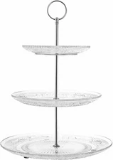 Royalty Art 3-Tiered Serving Stand (Glass) Beautiful, Elegant Dishware Serve...