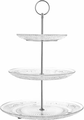 Royalty Art 3-Tiered Serving Stand (Glass) Beautiful, Elegant Dishware Serve...
