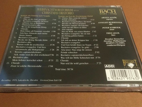 BACH Christmas Oratorio / Cantata 5-6 (CD) NEW SEALED - Picture 2 of 2