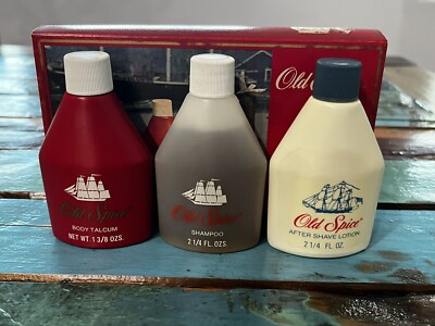 Vintage Old Spice Harbor View Of Historic Savannah Set of 3 - 2 Full - 1 Empty
