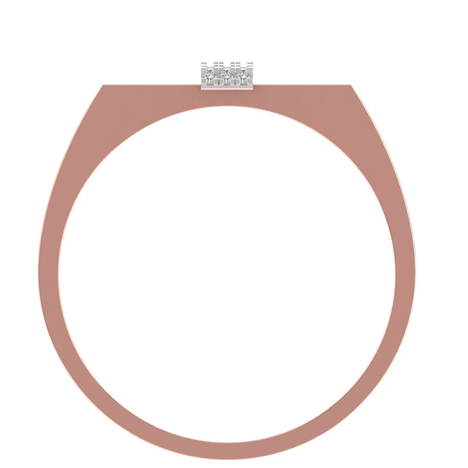 Stylish Lightweight Men's Diamond Ring 18KT Gold VS/SI-IJ Quality No-KGR-0069 - Image 4 of 4