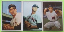 3-Card Lot 1953 Bowman Baseball (Mickey Grasso/Joe Dobson/Sal MAGLIE)