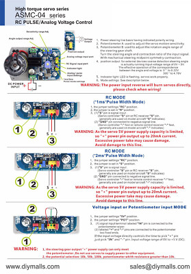 High Power Robot Servo Motor - DC 12-24V, 180kg.cm Torque, Hard Alloy Steel Arm - View #6