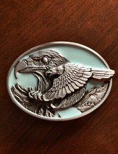 Flying American Bald Eagle Head Wild Prey Hawk Metal Unisex Men s Belt Buckle