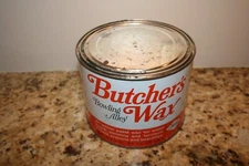 NEW OLD STOCK  Butcher's Wax  Polish  Full Can 4 LB  Tin Amber Paste Finish
