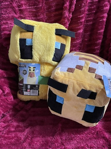 minecraft bee pillow plush