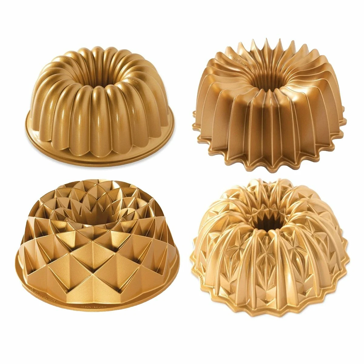 Nordic Ware Premier Gold Collector Bundt Set | 4-piece