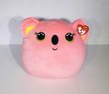 NEW 2021 TY Squish-A-Boos POPPY Pink Koala Squishy Soft Plush Stuffed Toy 8" NWT