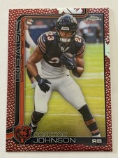 Roschon Johnson 2025 Topps Chrome Football leather refractor #55 Chicago Bears