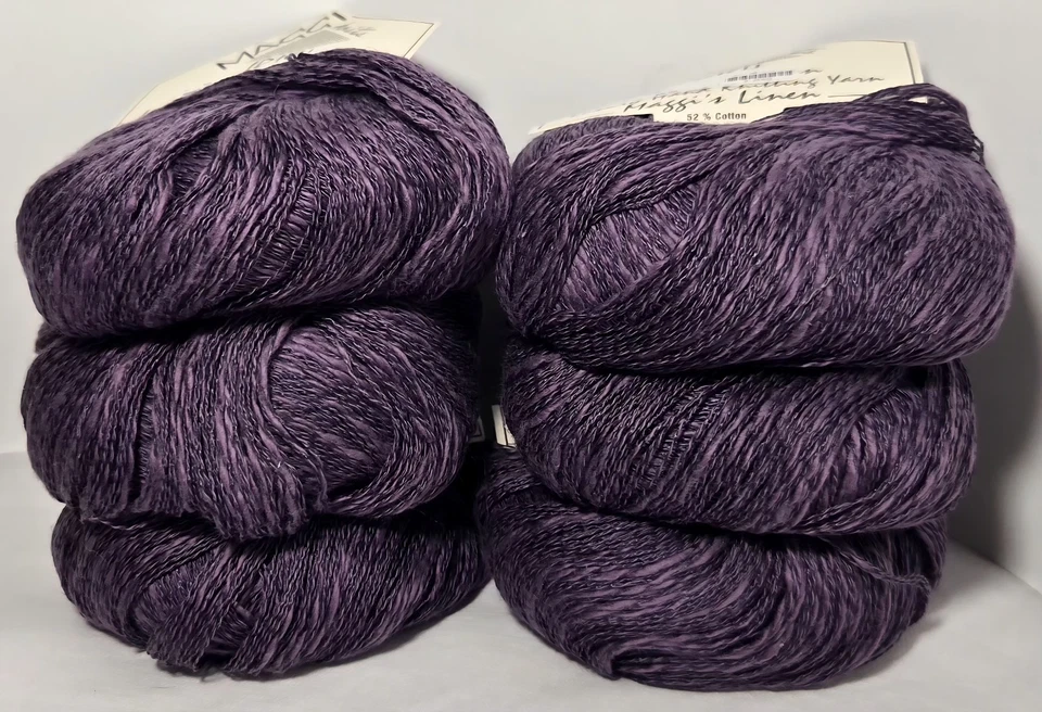 NEW Maggi Knits MK Collection: Luxury #3 DK Linen & Cotton Yarn Amethyst Purple - Image 2 of 4