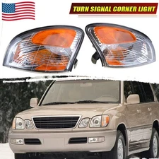 LH+RH Side Front Corner lamp Turn Signal marker Light For Lexus LX470 1998-07 US