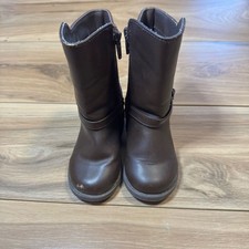 Gymboree Toddler Size 5 Brown Tall Boots Belt Detail Cabincore Cozy Winter Fall