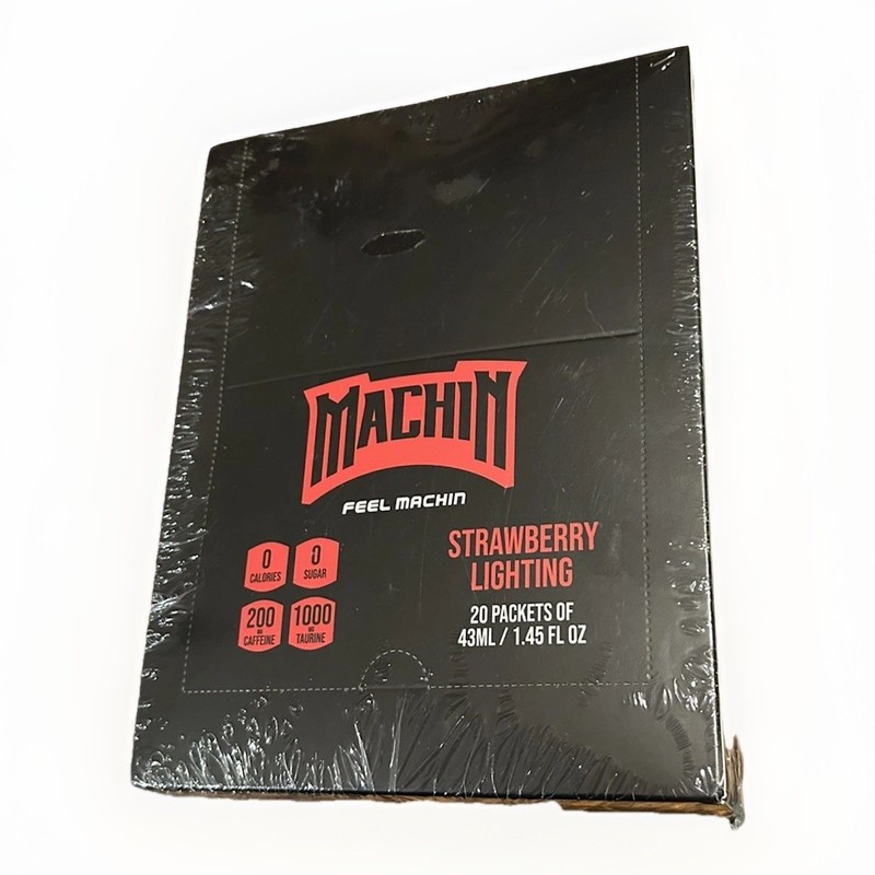 Caffeine Energy Shot Mix Strawberry Lightning 200mg Of Caffeine Per Pouch