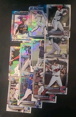 2025 Bowman Draft Chrome 1st Bowman Mojo & Laser Refractor Prospect Lot x17