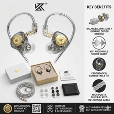 Kz Edx Pro Earphones Dynamic in Ear Monitor Hifi Wired Headphones Bass Stereo Ga
