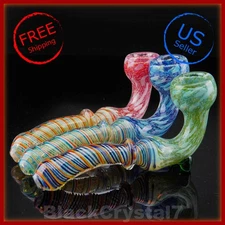 6" Handmade Mystery Color Changing Sherlock Tobacco Smoking Bowl Glass Pipes