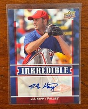 2009 Upper Deck JA Happ Inkredible Auto Autograph Phillies