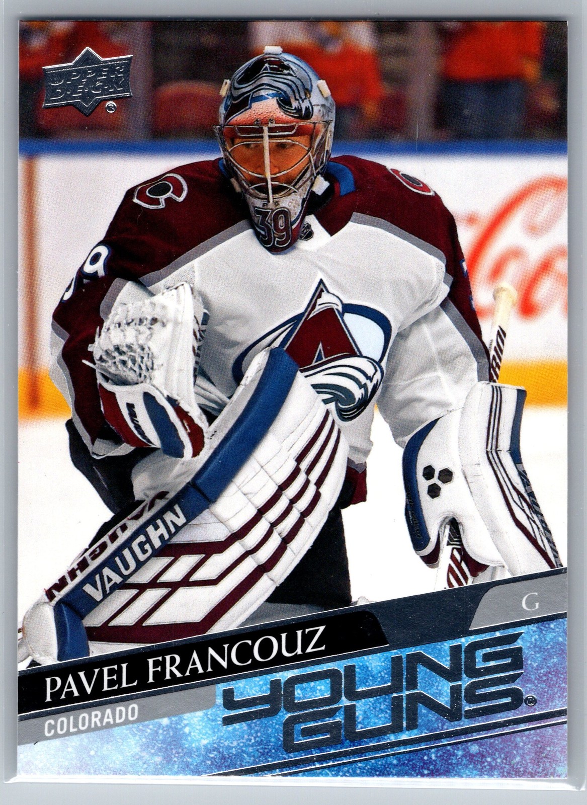 2020 Upper Deck Pavel Francouz Rookie Young Guns #249 Colorado Avalanche
