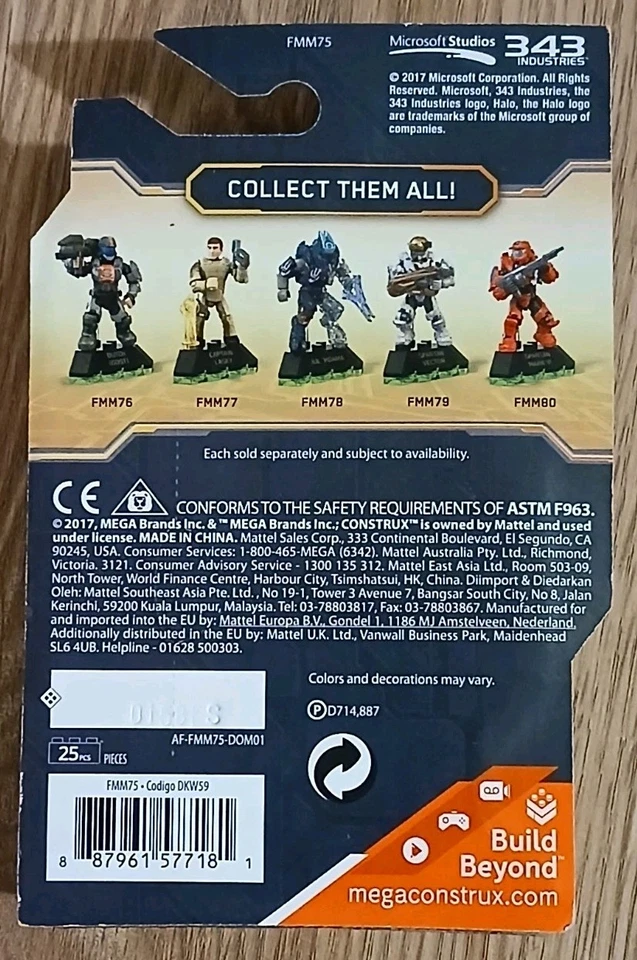 Mega Bloks Construx Halo Heroes Series 7 Spartan Carter-A259 FMM75 Mattel 2017 - Image 2 of 4