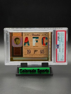 DAN MARINO 2006 National Treasures Timeline Game-Worn Patches Prime 13/15 PSA 7