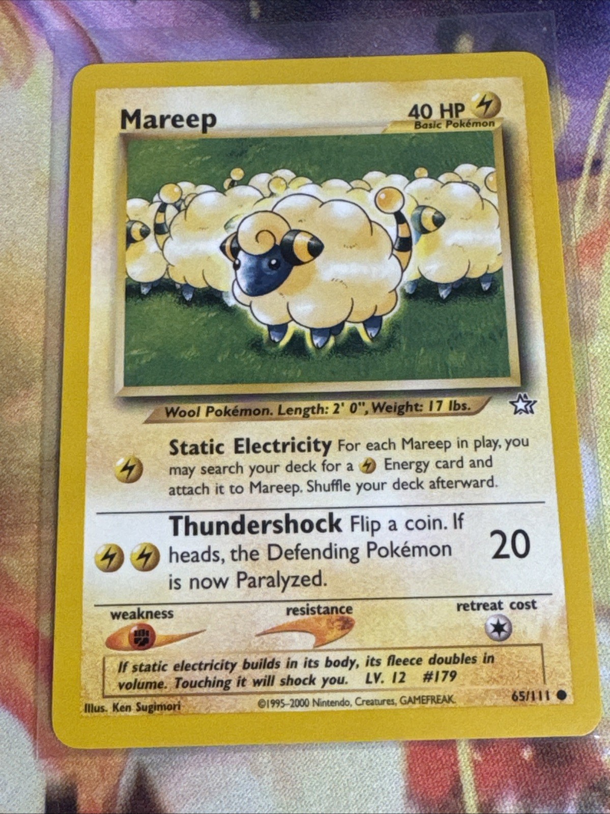 Neo Genesis Mareep 65/111 Common Pokemon Unlimited NM