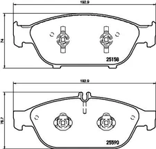 Mintex Front Brake Pads Set For Mercedes-benz E-class
