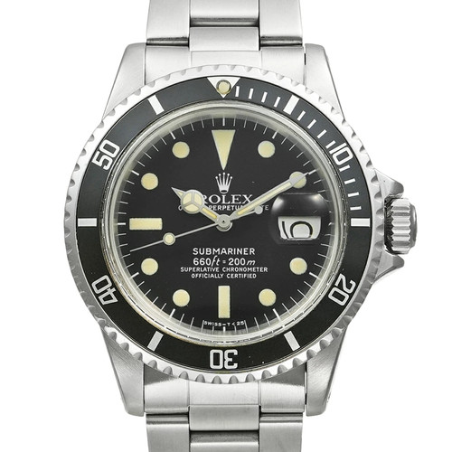 ROLEX Submariner Date 1680 Black Case Size 40mm x 40mm Men's Used Watch #52512