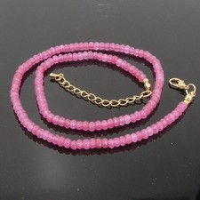 Pink Rubin Halskette Radform Damen Kette Edelstein Collier Geschenk Bailysbeads®