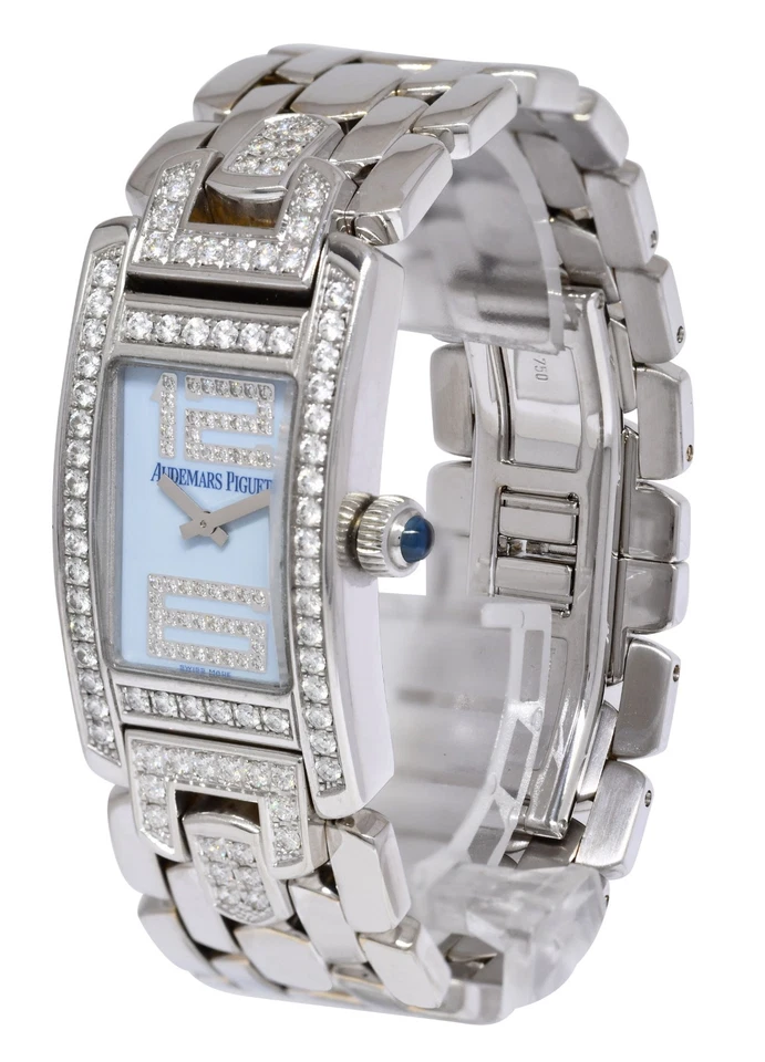 Reloj para dama Audemars Piguet Promesse oro blanco 18k diamante azul B/P 62346BC Foto 3 de 4