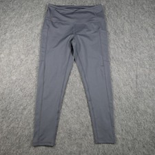 Z by Zella Leggings Womens Medium Gray High Waisted Side Pocket Daily 7/8