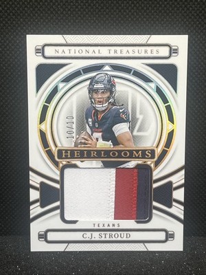 2024 Panini National Treasures CJ Stroud Heirlooms Patch Holo Gold 10/10 Texans